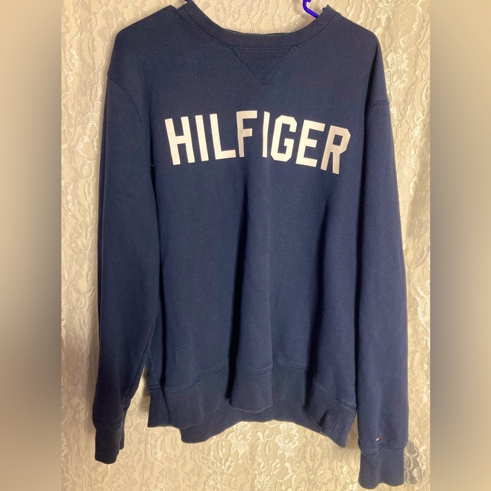 Vintage Tommy Hilfiger Crewneck Navy Blue Sweater